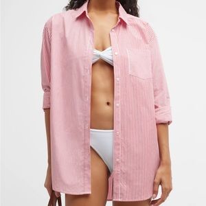 Solid & Striped Oxford Tunic Apple Red Stripe Size Small